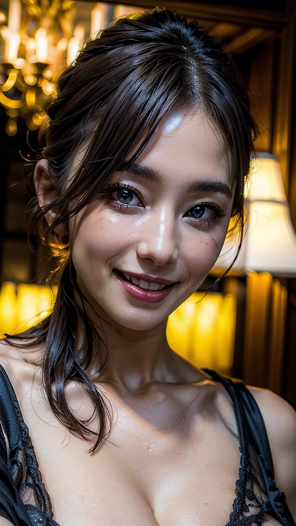 (high quality , Super detailed:1.2 ) , (Highly detailed beautiful face:1.4), ((Highest quality)), ((masterpiece)),((realistic:1.4)),smile ,beautiful woman, (be familiar with), perfect face、(8K, highest quality, masterpiece:1.2),(ultra high resolution:1.0),((Natural big breasts:1.2))