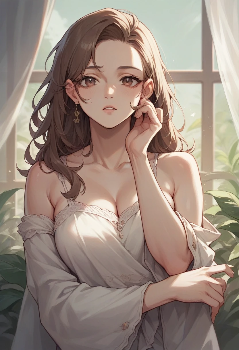 Good、Erotic Girl、(((nudty)))、nipple erect、((Sheer T-shirt))、no panties