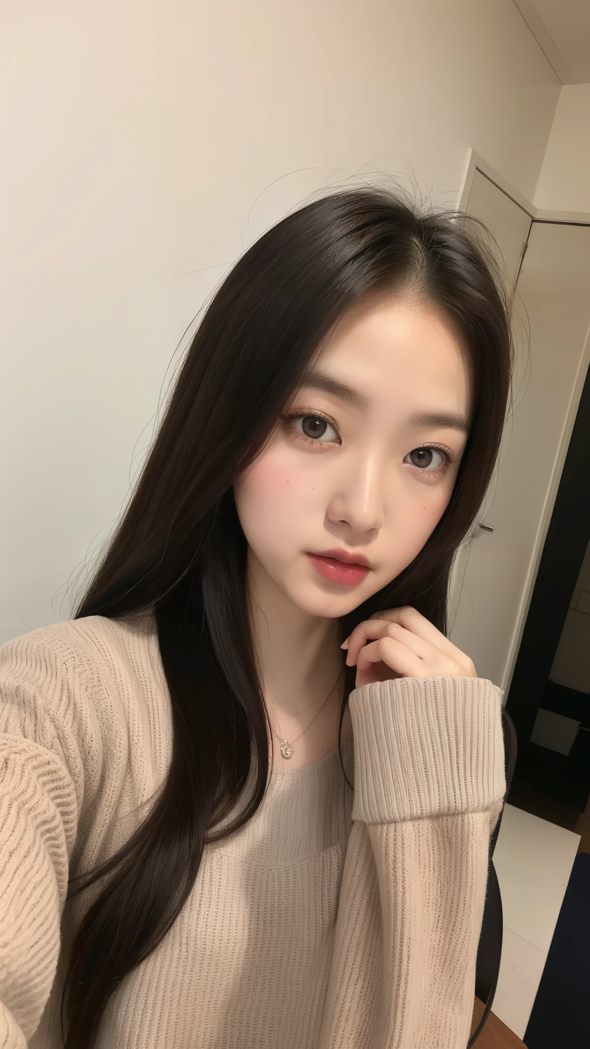 ulzzang-6500-v1.1,(RAW Photos:1.2), (Photorealistic), (See-through:1.3), (Genuine:1.4), (masterpiece:1.3), beautiful women, Female college student, masterpiece, 90's vibe, Classic look, Highest quality, Very detailed, Photorealistic, Shining Eyes, Detailed face, clavicle, beautiful eyes, black eye, Detailed eyeshadow, Black Hair, Lip gloss, Pink Lip, compensate, (charm:1.5), Sharp focus, Clear Eyes, Sharp Eyes, eyelash, whole body, (Ultra-realistic pantyhose), (Wavy Hair:1.1),(short hair:1.3), Black Dress,(beautiful:1.5)