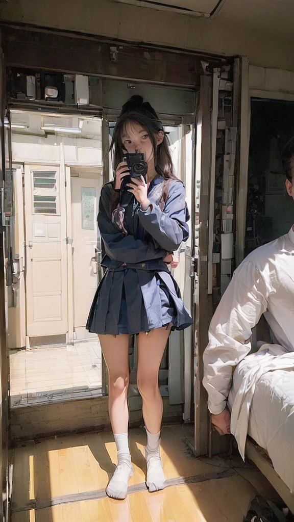 ((((((Full body photo))))))、((((((A man secretly photographs the inside of a high school girl's skirt from behind as she walks up the stairs))))))、Side angle、(8K、RAW Photos、Highest quality、masterpiece:1.2、Super detailed、Super Resolution、Ultra HD、8K壁紙、Amazing details、Full Body Shot、Full body photo、High-resolution RAW color photos、Professional photos、A scene full of emotion、Very detailed and beautiful、Ultra HD、8K壁紙、Amazing details、Huge file sizes、Highly detailed beautiful girls)