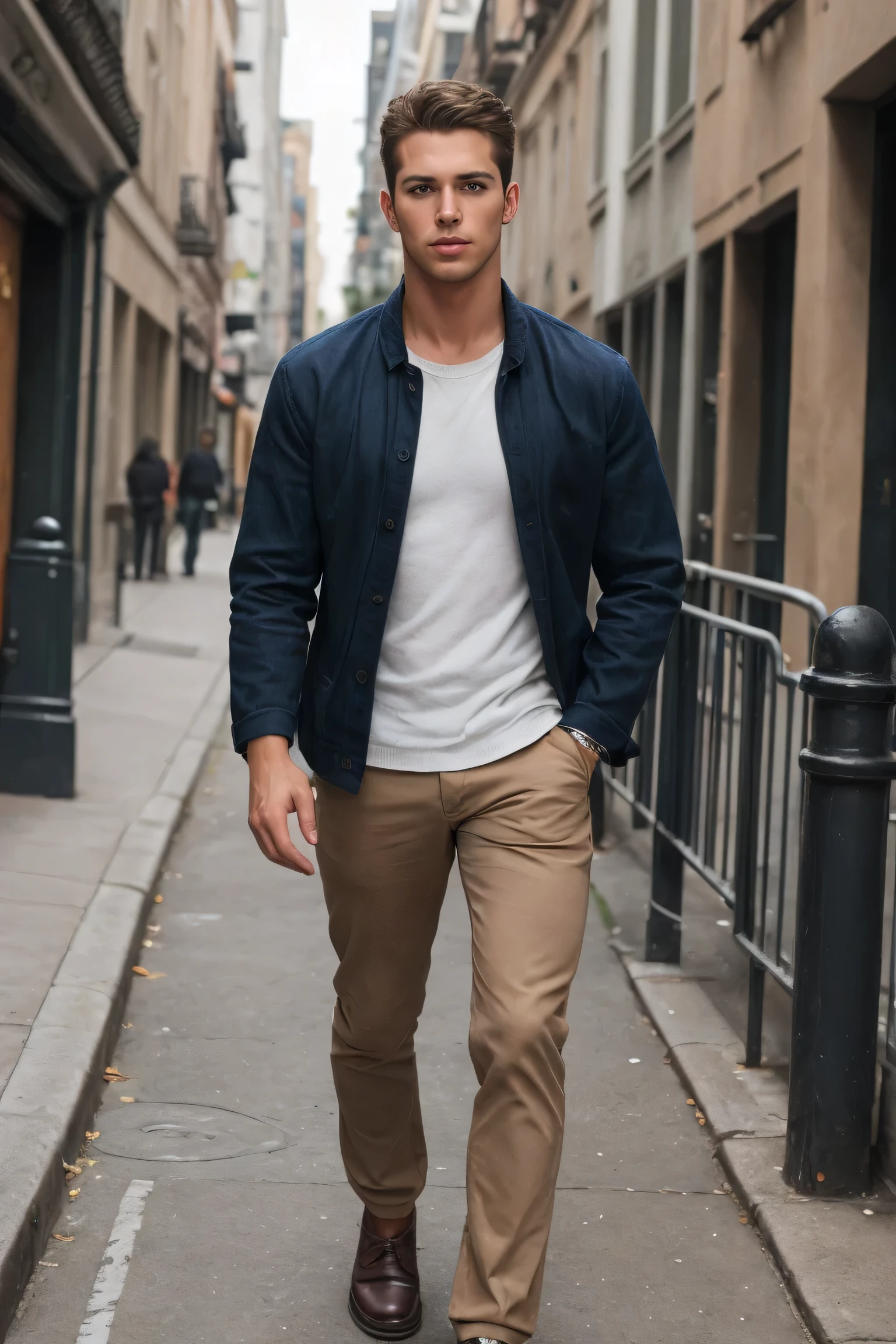 BREAK raw picture , Realistic Photography , handsome men , outfit, street
