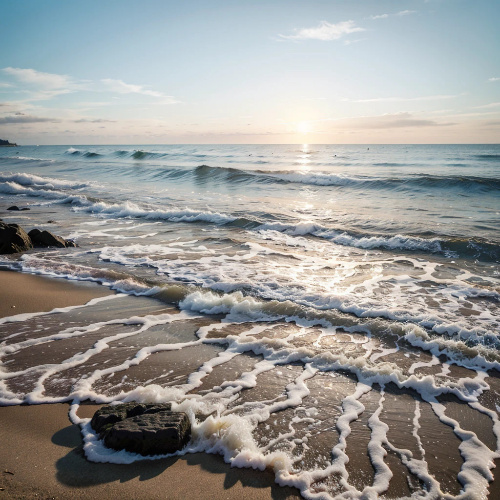 Beach with waves 