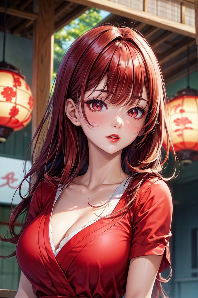 Blushing cheeks、shyly smile、optic、Upper body naked、Lovely woman,48 years old Shirtless、florals、hair pin、a necklace、piercings、Sleeping face down on the bed、depth of fields、pointed red mouth、Glossy reddish-brown shorthair、disheveled ponytail、closing eye、鎖骨、Beautiful fingers、Hourglass body、portrait of a full body、Yawn with mouth wide open、Grimacing in pain、Angle from behind、Look back and watch your audience、