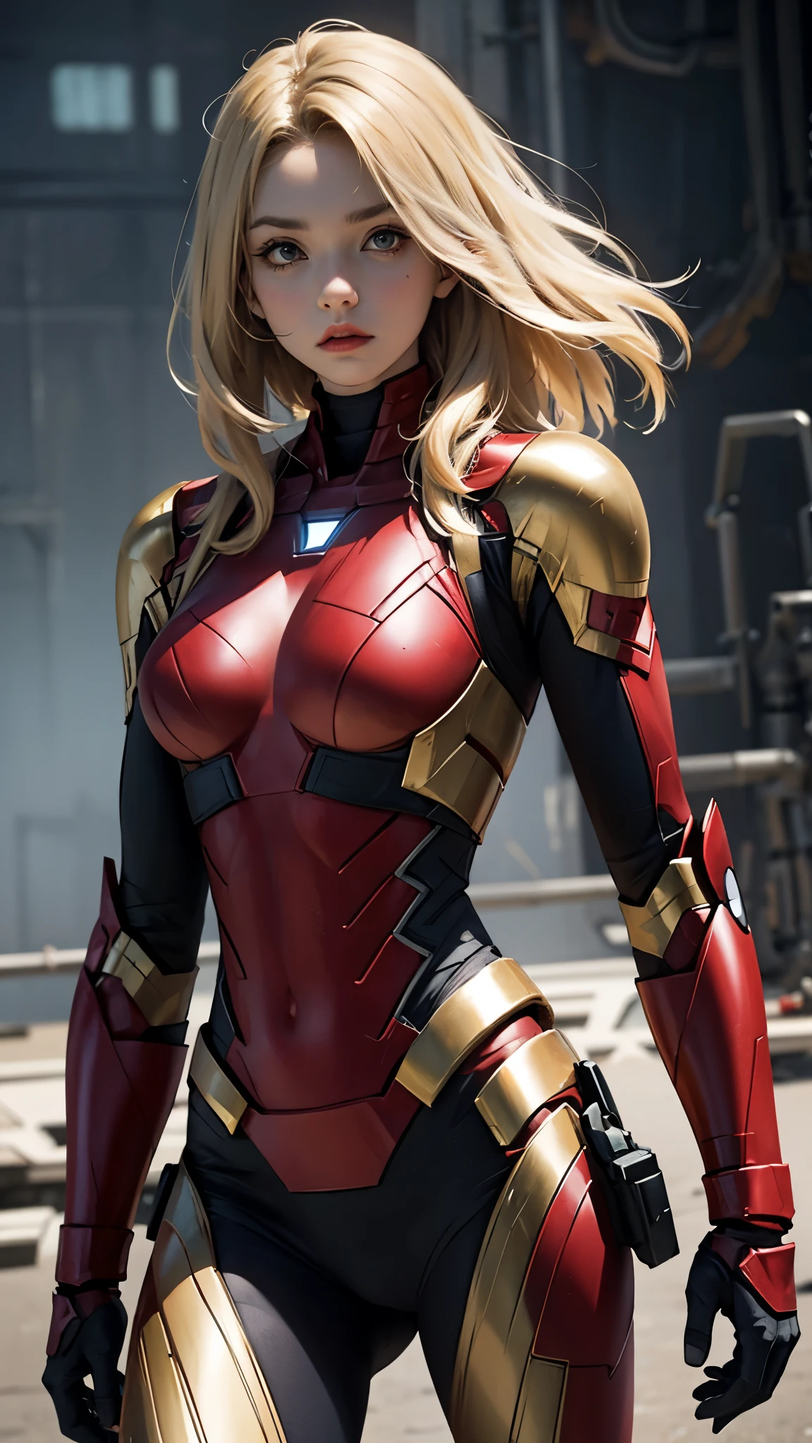 the avengers、woman、22 years old、woman体型、Large Breasts、Blonde、Mechanical Suit