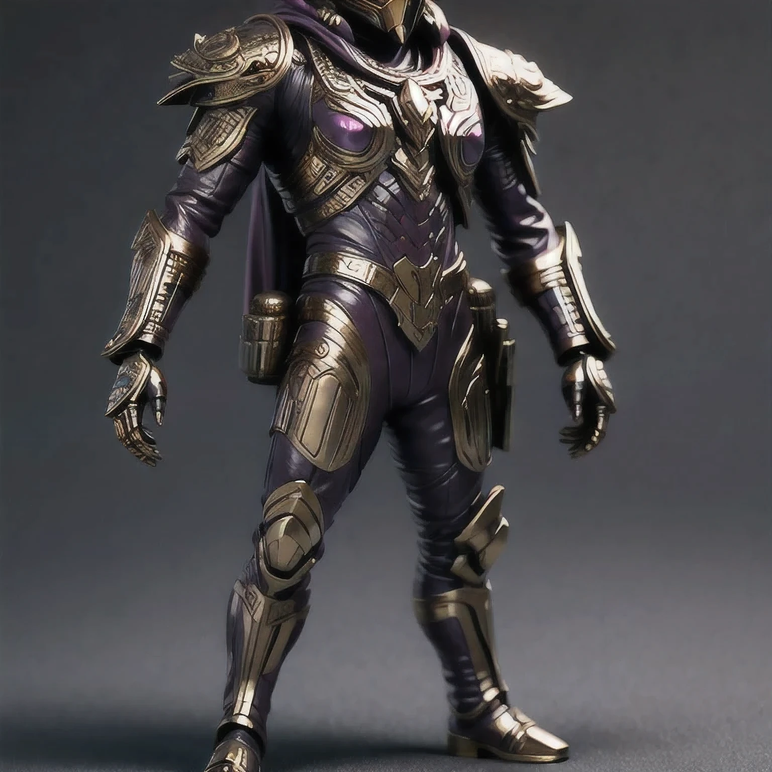 Close up of purple and gold toys, Super detailed fantasy characters, Science Fiction Characters render, detailed humanoid, Star Pathfinder Characters, Science Fiction Characters, Science Fiction Characters, humanoid character, very detailed character, Color Rendering, 3D Rendering Character Art 8K, Alien Armor, safi'jiiva armor, Marmoset Rendering