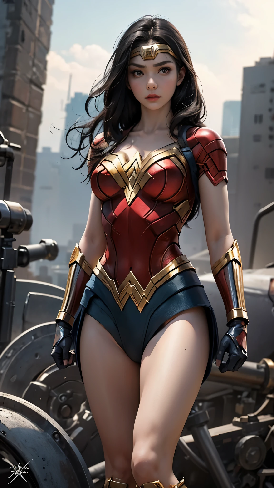 Wonder Woman、woman、22 years old、woman体型、Large Breasts、Blonde、Mechanical Suit