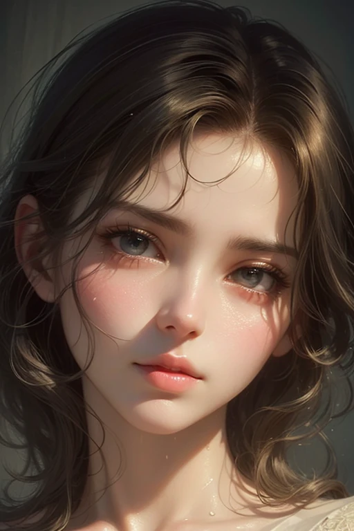 Sensual woman、Beautifully detailed eyes、Beautifully detailed lips、Highly detailed face、Long eyelashes、Graceful appearance、Gothic dresses、Soft lighting、Dramatic Shadows、A calming color palette、Cinematic composition、Photorealistic、(Highest quality) 、4K、8K、High Resolution、masterpiece:1.2)、Super detailed、(Real、Photorealistic、Photorealistic:1.37)、レースのパンツ、sit、sensual pose、bold pose、The skin is damp、Sweating、
masochist、blush、Embarrassed、Expressions of ecstasy、Spreading legs with hands、Distorted facial expressions、Tears are flowing、Heavily wet