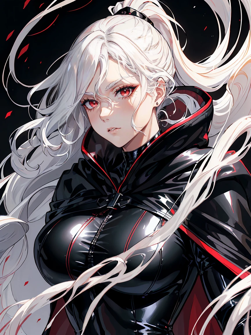 1 beautiful woman, office suit, coat, shirt,
silver hair, hand
(Sui Ishida, oil painting )
abstract, red background
(masterpiece, best quality),