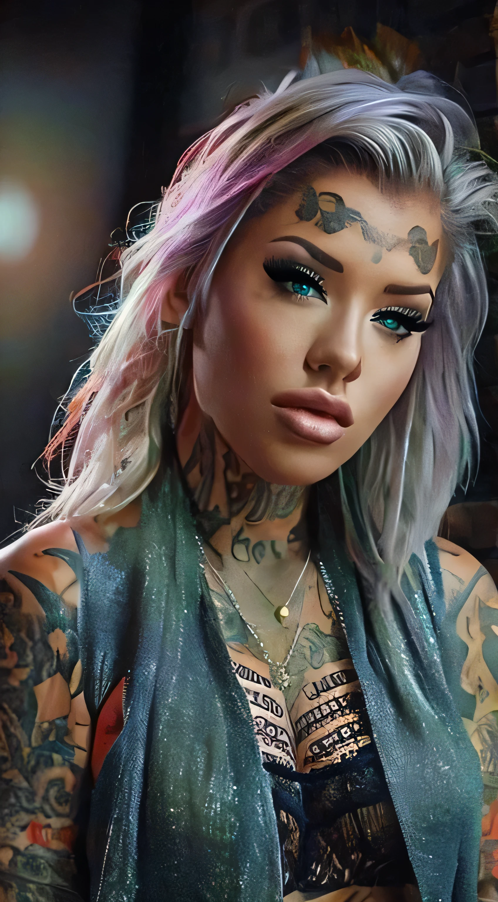 Laurence bedard, beautiful face, perfect eyes, deliberate, masterpiece, best quality, highest quality, cinematic lighting, very beautiful, ultra realistic, tattoos, tattooed, beautiful,