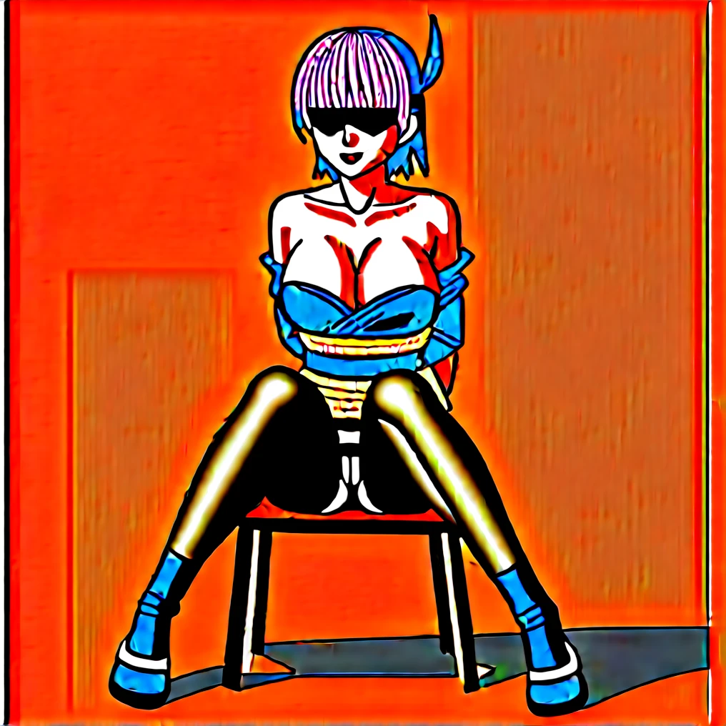 masterpiece, high quality, , Very detailed, 超high quality, 8K,
Ayane, Red Eye, Purple Hair, short hair, Removable sleeves, kimono, Purple knee socks, mini skirt, Black torn clothes 、Black ripped pantyhose、Dark church at night Sitting in a chair and being restrained sexy Intense Ecstasyの瞬間 mini skirtを履いている A large amount of clear mucus splashes out Put a black blindfold on both eyes Large amounts of clear fluid spurting from the genitals Thin legs Intense Ecstasy Big Breasts Multiple vibrators attached to genitals and breasts Slim figure Surrounded by many women、high quality CG Tone Dim lighting、Please open your mouth wide trembling、Lesbian、slimy、Lotion is used by many women、Wriggle your body、Clear fluid spurting from the genitals into the air、Torn black panties、scream、Turn your face back