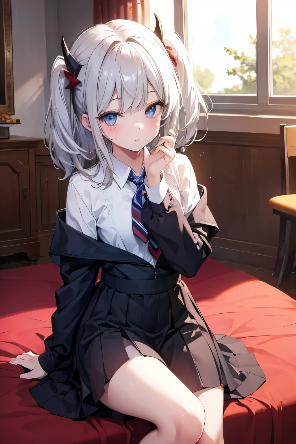 Beautiful woman,Captivating natural eyes,high school student,Small devil,lure