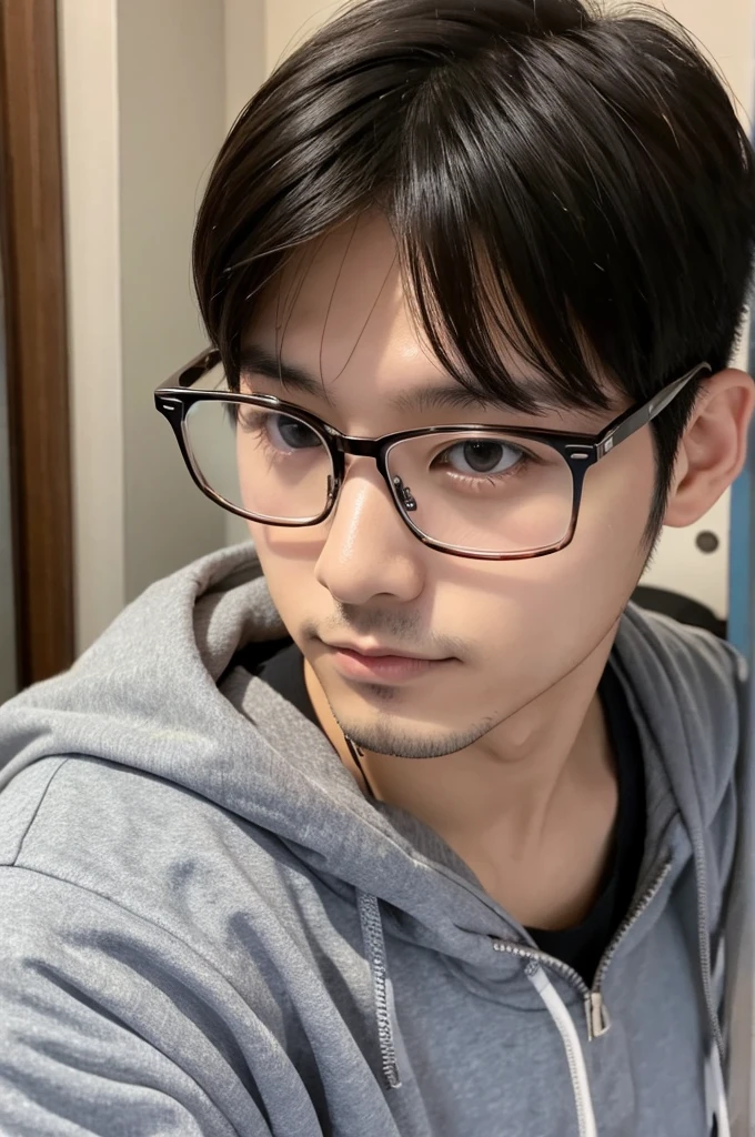 Young Man、Japanese、Glasses