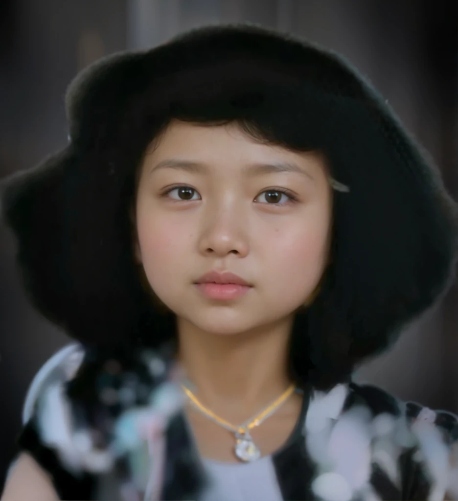 A realistis indonesian girl age 10 year wear a black dress,ultra hd 8k
