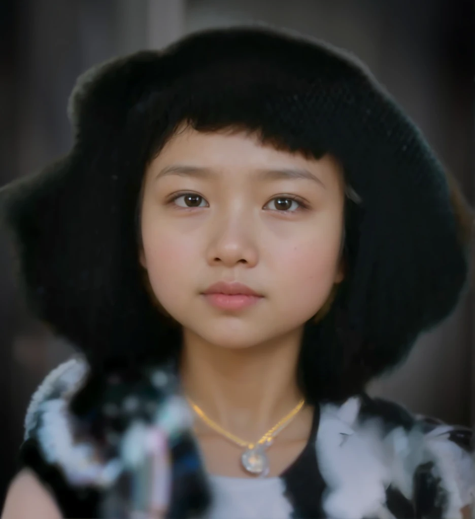 A realistis indonesian girl age 10 year wear a black dress,ultra hd 8k