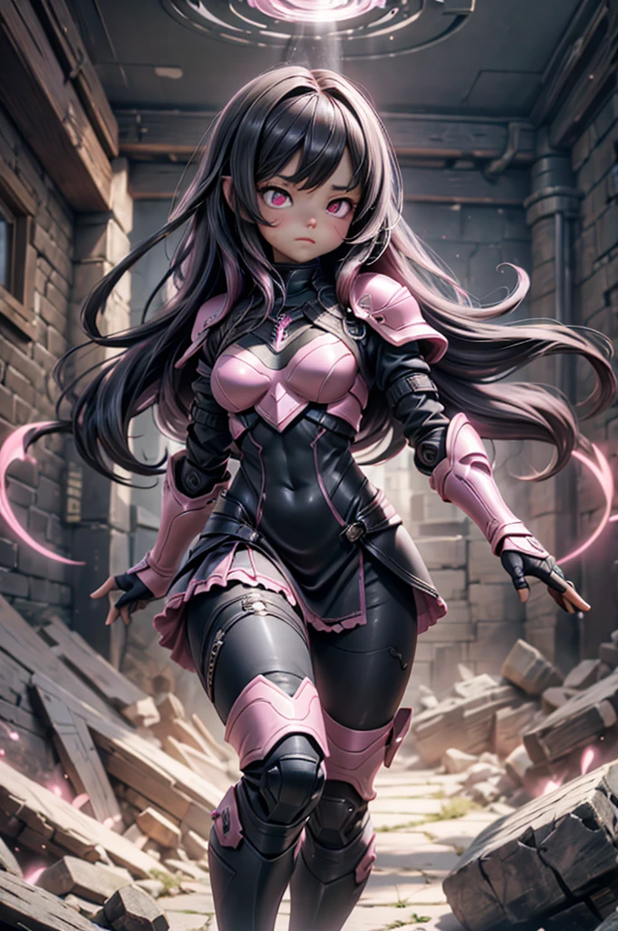 1 supercute girl in kitty wear a origami gundam armor,fur