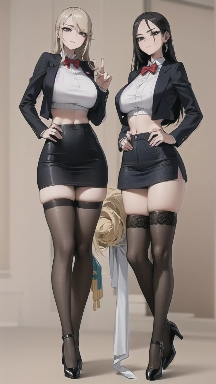 two sexy,big breasts showing