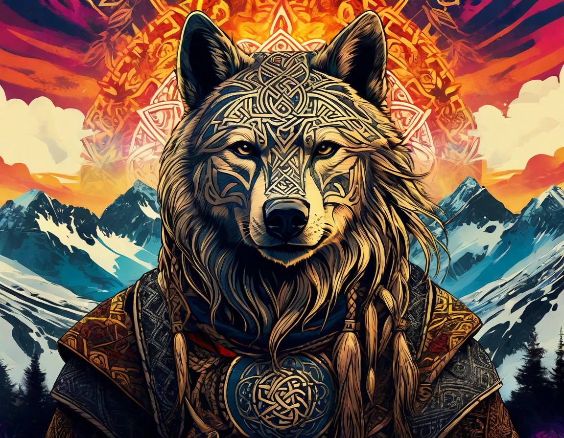 Un ours et une étoile, Inspired by Norway, Celts Norwegians Franks, Aesthetics of the Vikings and the Templars, scandinave / Influenced by Norway, inspired by Þórarinn B. Orlaksson, norse gods, fenrir, Symboles celtiques, Runes vikings, rune tattoos on face, Runic tattoo desert landscape with mountains and sun, Psychedelic landscape, Psychedelic acid trip, Psychedelic artwork, Psychedelic lsd, Psychedelic trip, Psychedelic Art, Psychedelic ski resort, Psychedelic visuals, : Psychedelic ski resort, Psychedelic painting, Psychedelic视觉效果, Psychedelic fever dream, LSD trip, Psychedelic art, Psychedelic, art hallucinatoire, Psychedelic waves, extremely Psychedelic experience,