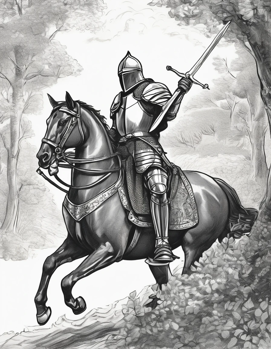 Drawn image of a drawn knight , Simpler
