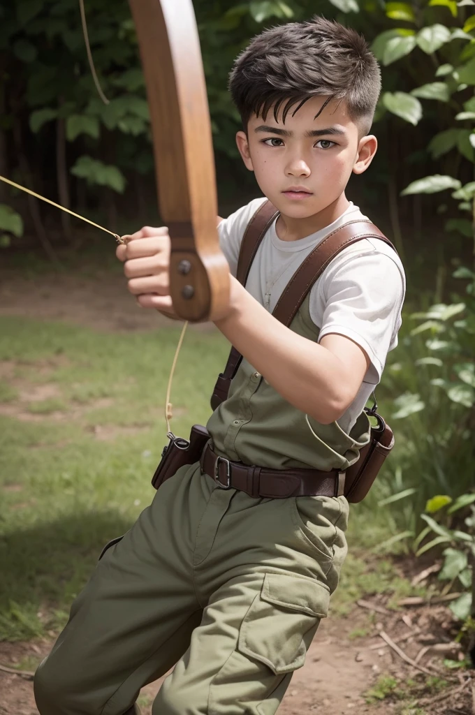 15-year-old boy fighting in the Second World War with a slingshot