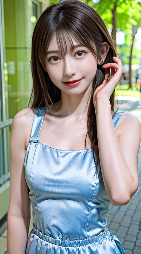 ((Highest quality, 8K, RAW Photos, masterpiece :1.3)), (Realistic、Photorealistic:1.37)、Very detailed、Ultra-high resolution, (Professional Lighting), alone, 1 female, alone, Seeing the viewer, Japanese, Beautiful and elaborate face, Shining Eyes, (Slim waist :1.3), Fine and beautiful skin, Skin Texture, bikini, Beautiful Face, Lip details,Silky beautiful hair、Brown Hair、smile、orgasm、Female dog