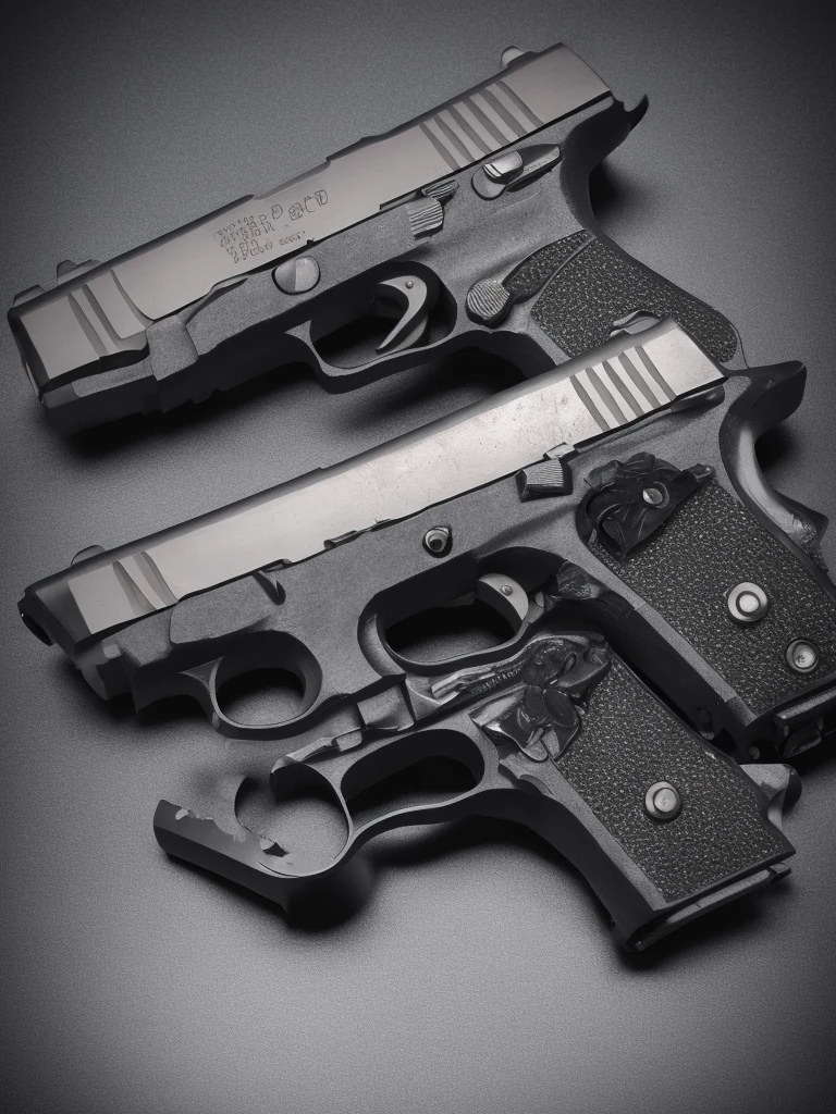 A dark pistol. Just a pistol.
