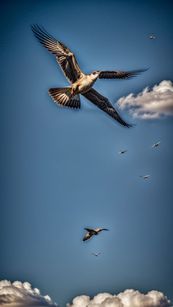 Bird flying in sky 