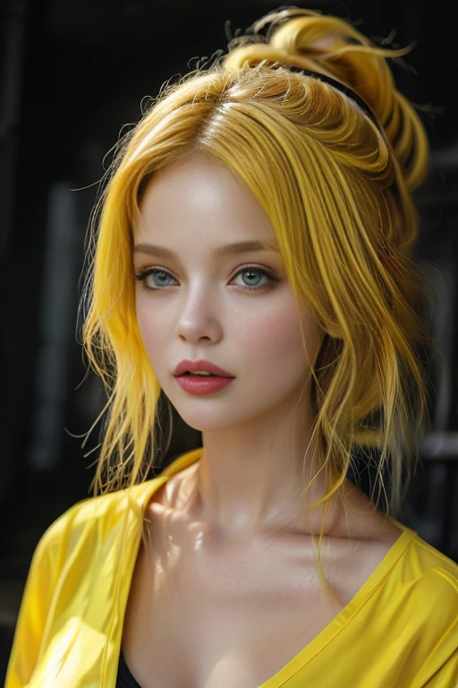 masterpiece,best quality,ultra_detailed,bellissima,1girl, solo, half body, yellow hair