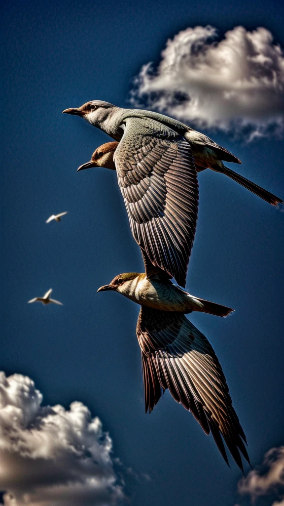 Bird flying in sky wallpaper for phone 