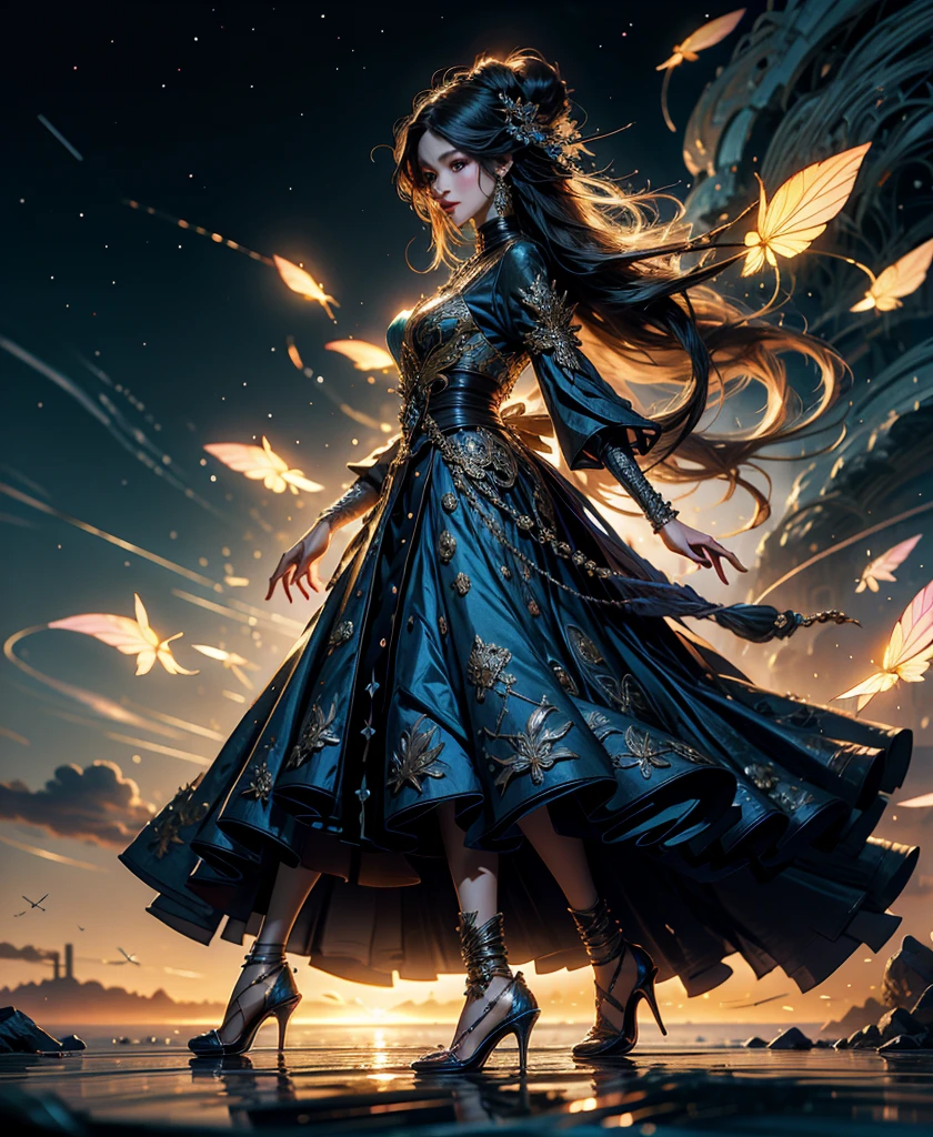 (masterpiece, top quality, best quality, official art, beautiful and aesthetic:1.2), (1girl), extreme detailed,(fractal art:1.3),colorful,highest detailed