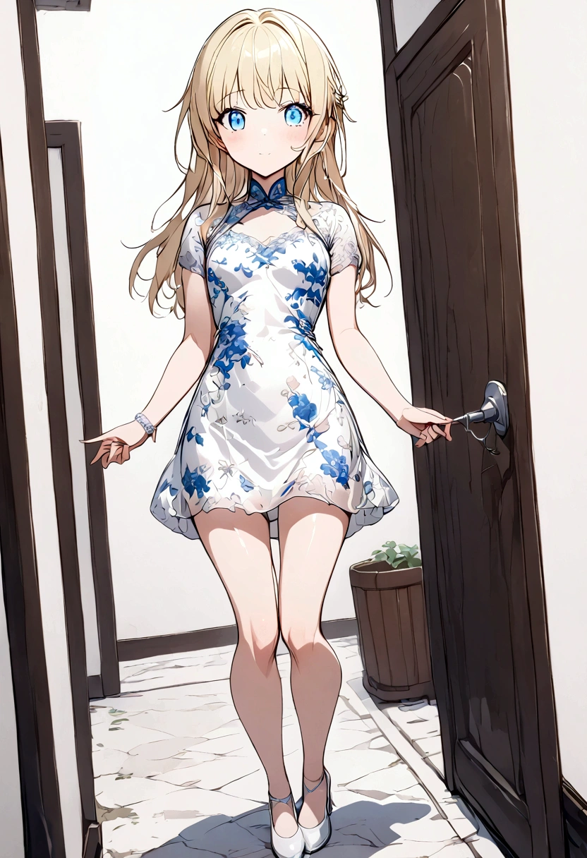 Anime. . Princess. Blonde. Long hair. Blue eyes. Beautiful eyes. Light dress. Shoes. Cold. Runny nose. Snot. Nasal mucus. Sneeze. Sneezing. Sneezes. Snot flows from the nose. Wants to chug. I have to sneeze. Very strong desperate desire to sneeze. She sneezed. She sneezed. She sneezes while standing. Fantasy city. Lock. Corridor . At the entrance to the toilet. Full height. Standing. Full body.