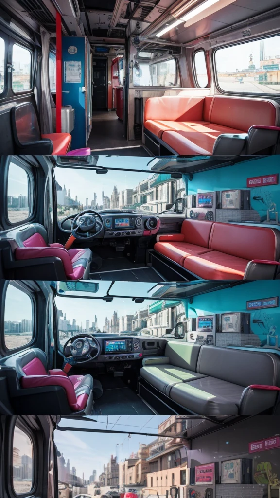 prompt art sci-fi cyberpunk uk bus, Macaron Color, Cute Disney cartoon style, Q version character design, toy design, shape, Big eyes. [scene] background, Resin material, 3d, C4D, Price Earnings Ratio, Illusion Engine 5, Octane Rendering, Noise Reduction Details, Realistic texture, movie, White marble resin art, High stone mural resolution, 1 billion pixels, Color Matching, Decoration, Strengthen --v 5.1 --Style Raw-  