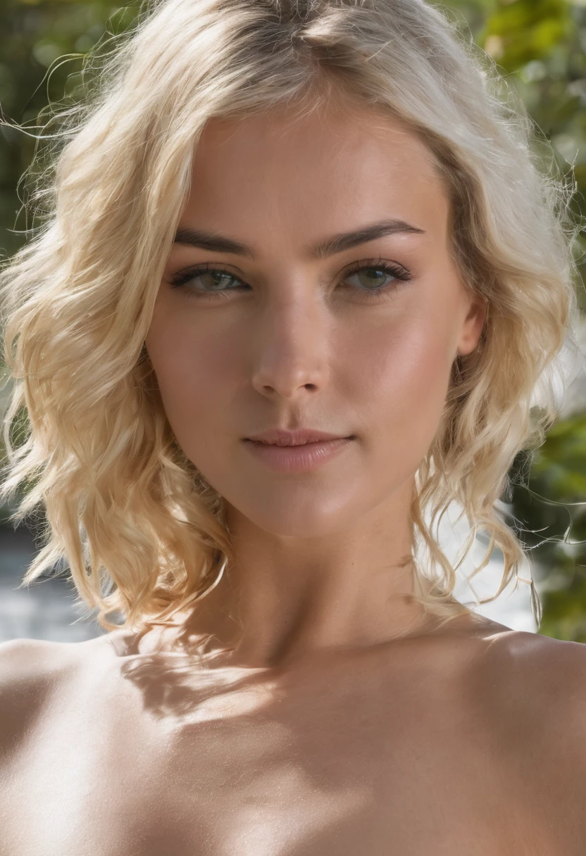 Une femme blonde européenne sexy toute nue