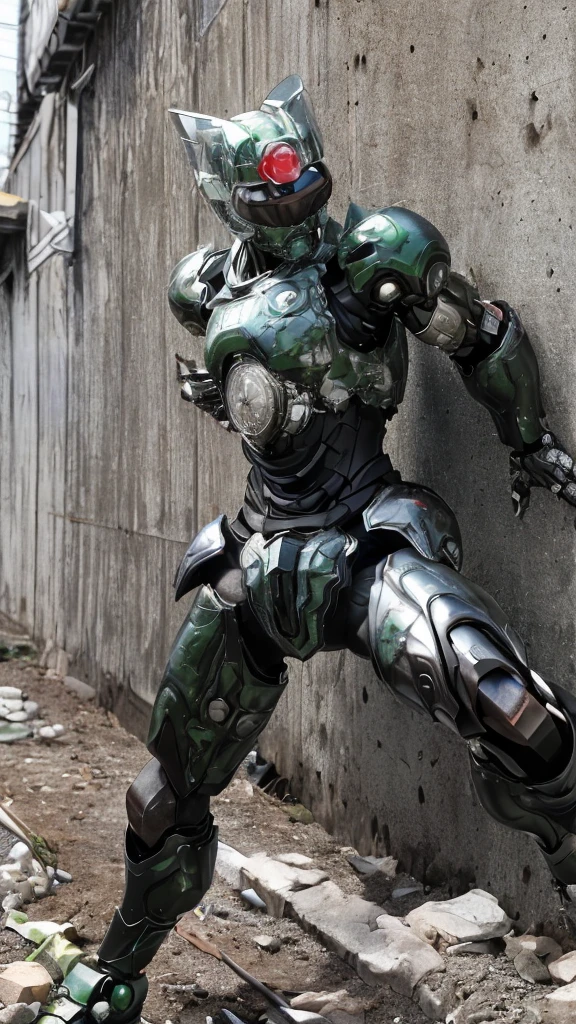 Rough skin, Very detailed, Advanced Details, high quality, 最high quality, High resolution, 1080P 、Bleeding from the wound、Sexy Eyes、Wearing green and black、cute((The whole body is sweating))(Equipped with a damaged battle suit....)(Dark Read armor)(Broken Armor)Black Hair、Chiquita、short hair、Open your mouth、Painful expression、It hurts again、Healthy Skin、20-year-old female　defeat　(Steam coming out of the face) ((Steam from the body)) 　Unable to fight　Severe attacks　((I was thrown against the wall、Headgear broke.　)) Flying debris　bare hands　Armor Stripping