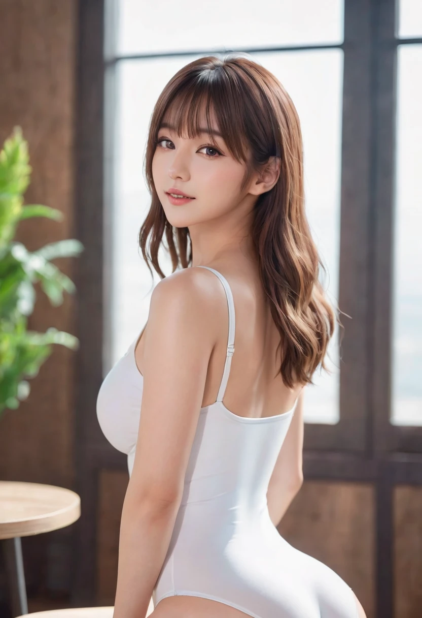 Best quality at best, tmasterpiece, illustratio, Extremely Delicately Beautiful, The is very detailed ,CG ,unified ,8k wallpaper, Amazing Cleavage, finely detailled, tmasterpiece,Best quality at best,High image quality，8K，Raised sexy，barefaced，20 years old，thin body，Refined look，Young and childish，twice tzuyu ，White sailor suit，self-assured，Cheerful and lively，(Camel toes)，Long flowing hair，hair length to legs，There is very little cloth，Thin fabric，Thin fabric，The cloth is transparent，Invisible chest straps，C-word，Thin，huge-breasted，Seductive，Innocent，Bold，ssmile，Pose for it，Sunny day，View the audience head-on，outdoors，open environment，