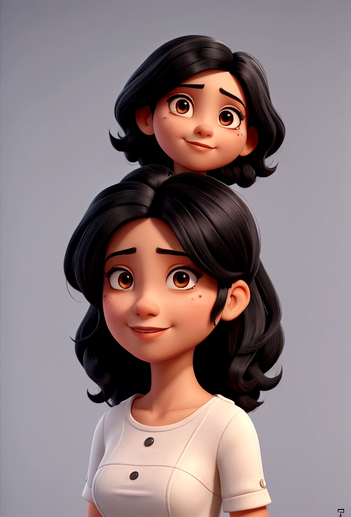 VERTICAL RECANTULAR POSTER PROFEOSRA TEST LATINA WITH BLACK HAIR
