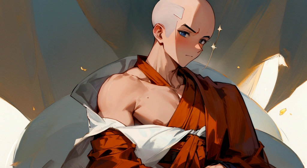 male,Monk,Shaved head,