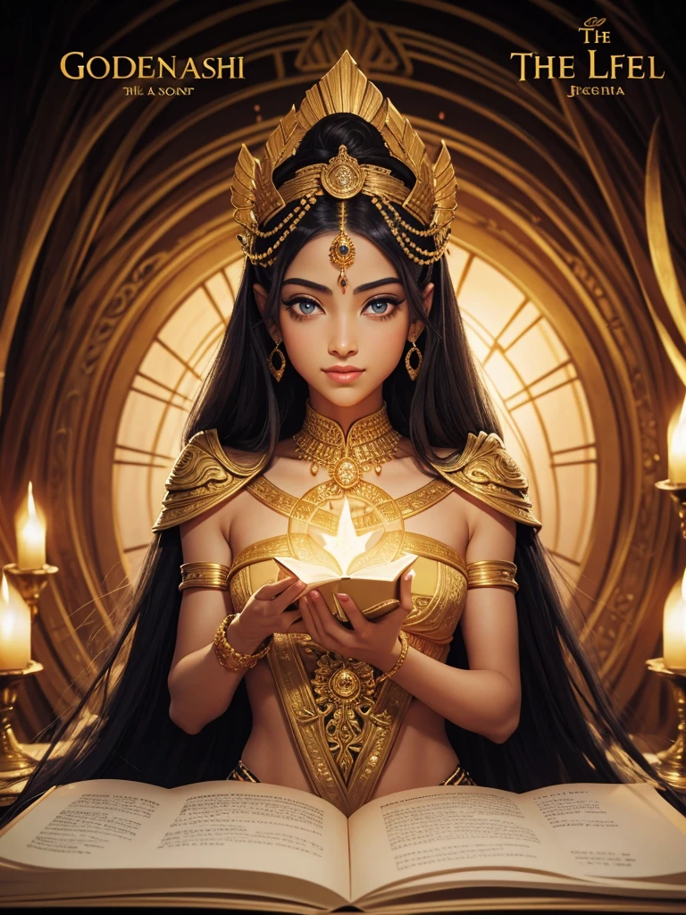 Golden book of life written Akasha on the cover