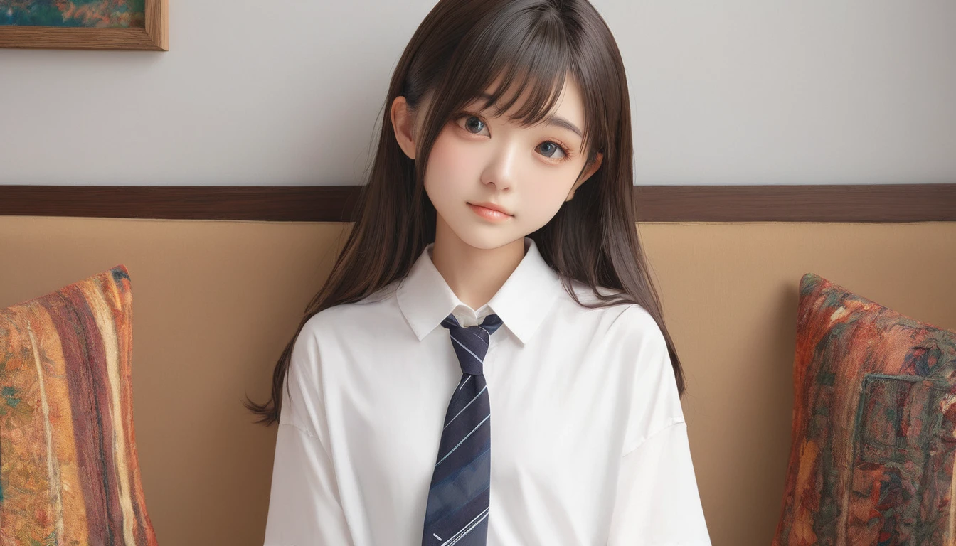 (masterpiece, Highest quality:1.2), One girl, alone,bony body、15 years old