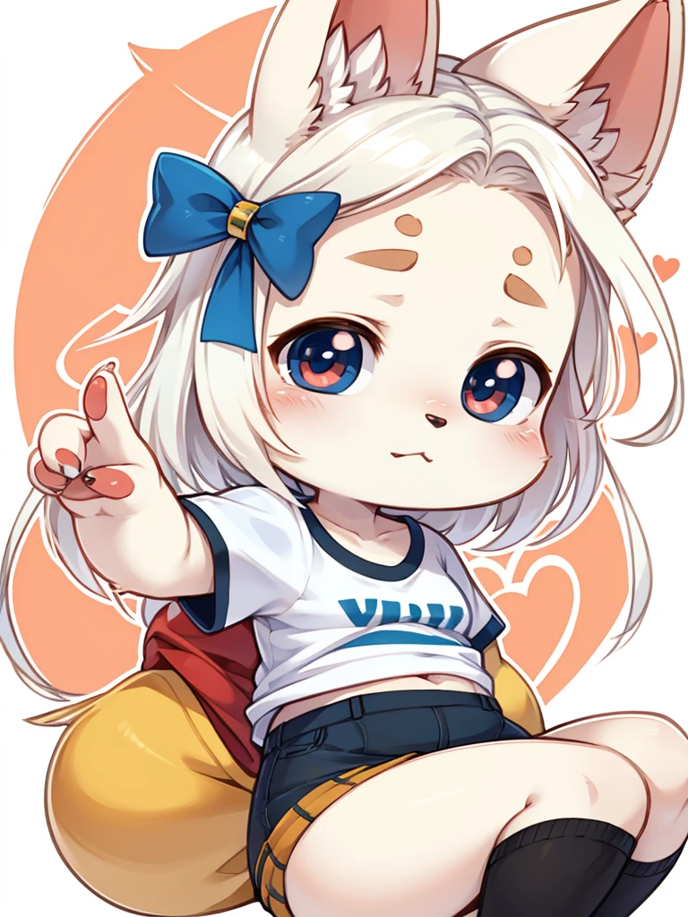 Sticker Illustration, Round Face Chibi Woman , clothed erotica , White Background,Use Copic , pop design