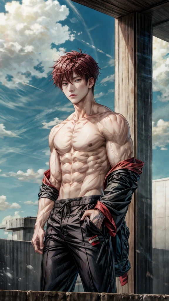 Anime guy shirtless