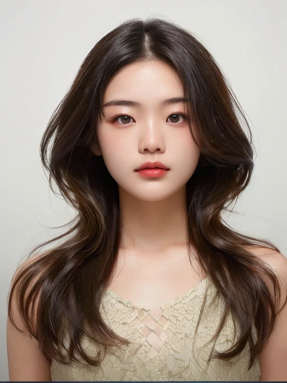 Best Quality, 8k, Masterpiece, (Portrait: 1.3), (photo realistic:1.4), (hyper realistic:1.4), Sharp Focus, looking at viewer, (smoother lighting:1.1), (increase cinematic lighting quality:0.9), realistic lighting, backlighting, light on face, ray trace, (brightening light:1.2), (Increase quality:1.4), sharp detail, (best quality real texture skin:1.4), finely detailed eyes, black_eyes, finely detailed face, 25 year old Korean woman, (tube_top:1.4), (Create an image maintaining the original base model hairstyle:1.5)