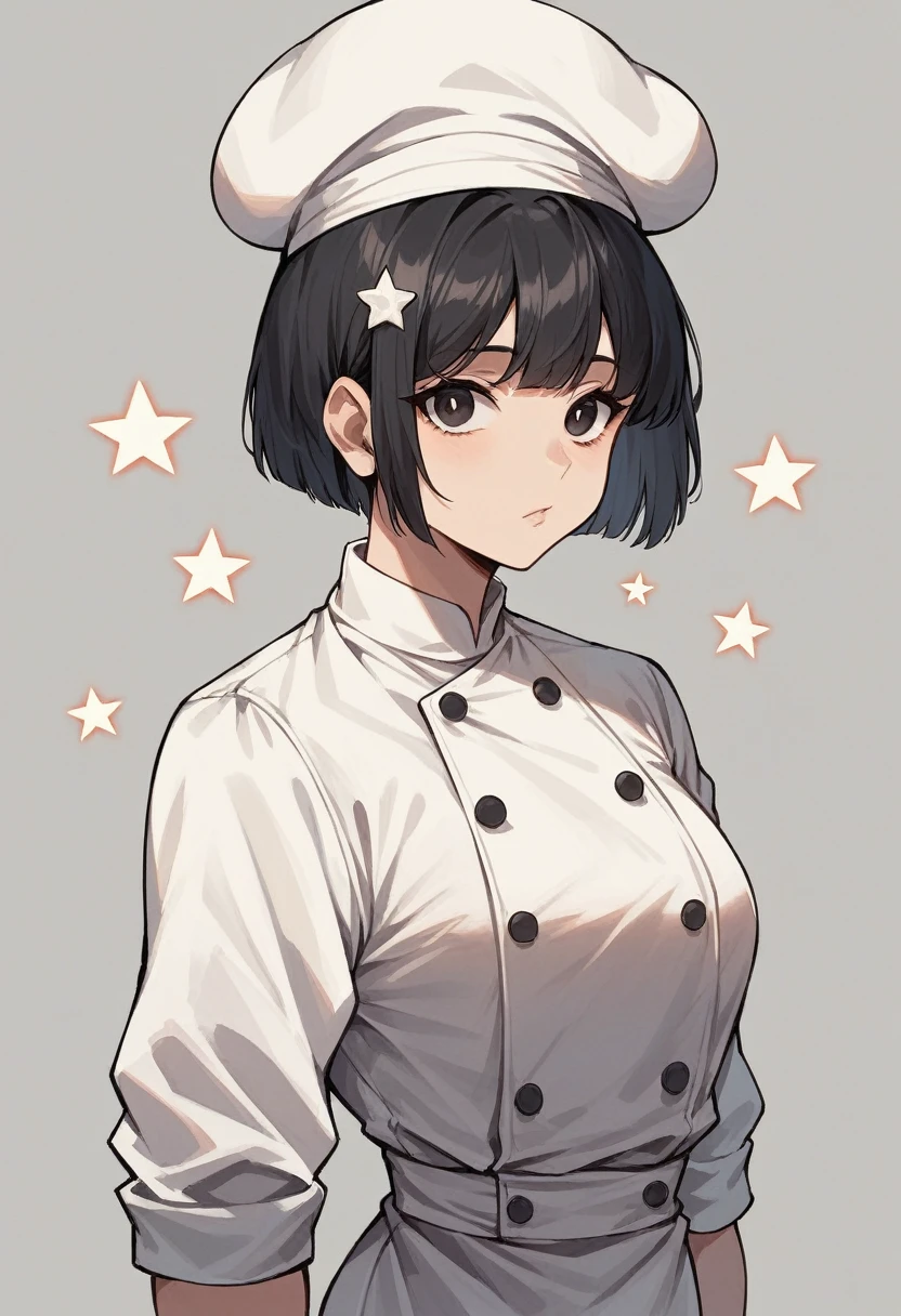 NSFW,((Highest quality:1.3)), ((Top performance:1.2)), ((Best illustrations:1.2)),whole body,Full Art,One Girl,Black Hair,Short Bob Hair,Round and curvy hairstyle,Dark Eyes,Stars in the eyes,white hunting hat,Chef&#39;s uniform,leotard,Black knee socks,A big smile,Wooden restaurant interior,Wooden table,blush,White Breath,Leg spread,pussy juice,creampie,penis in pussy,sex,1boy