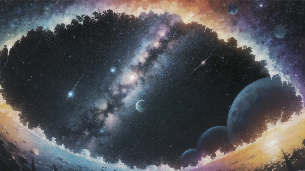 milky way, Absurd, High resolution, Super detailed, (One little girl:1.3),
Break Lomography, Analogue photography, Vibrant colors, Soft Focus, Light leakage, Dreamy atmosphere, Experimental charm, Nostalgic Charm BREAK Color Field Painting, large colored bands, abstract expressionism, Bold colors, Emotional impact, Atmospheric Depth, Minimalist Approach BREAK
, Space Exploration, Celestial Bodies, Astronomical phenomena, Scientific discoveries, otherworldly wonders