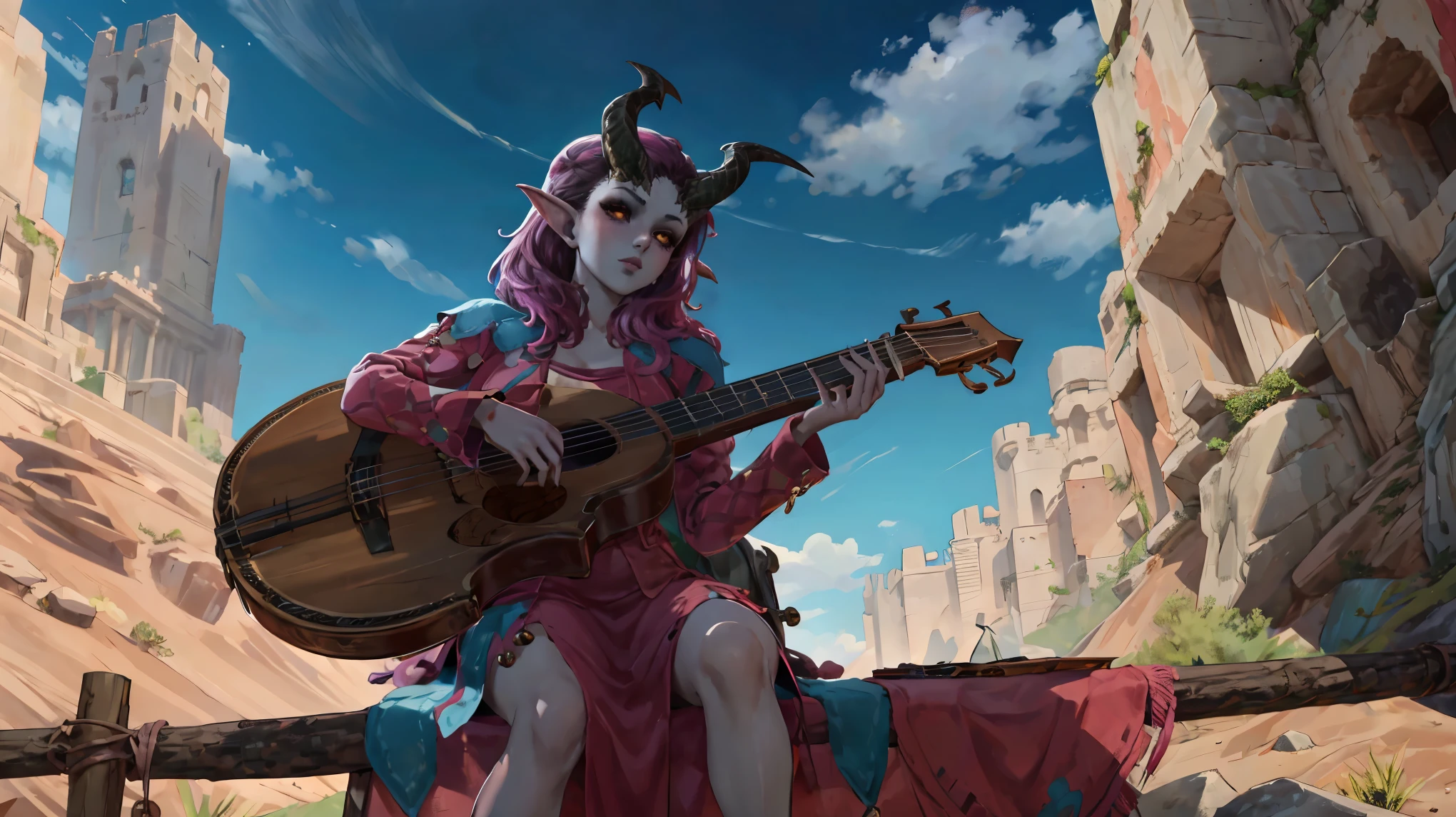 score_9, score_8_up, score_7_up, 1girl, solo, full body, detailed scenery, detailed background, high details, alfira, alfiraoutfit, colored sclera, black sclera, playing instrument, tavern, solo focus, milf, detailed face, expressiveh,(( horns, ))
