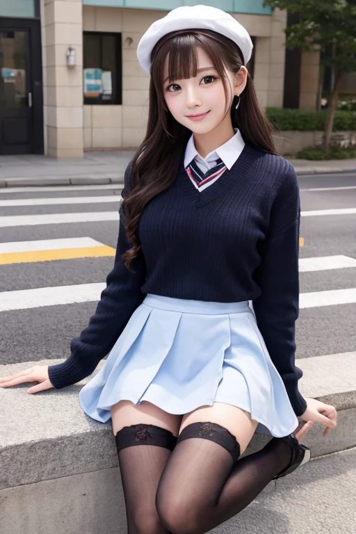 Cute Girls、high school girl、Idol、stockings、mini skirt、See-through、sit