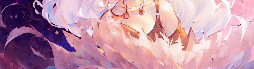 (((1girl:1.5))), white hair, red eyes, long hair, (collarbone:1.4), 2d, chibi, cute, cute, small , big eyes, skin color white, think about something, background/(in the room , pink girl's room, bed, soft lighting)