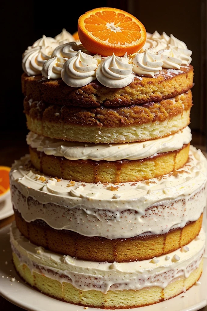 Amateur photo from Facebook. Taken with an iPhone 15 Pro. Tangerine Sour Cream Cake.