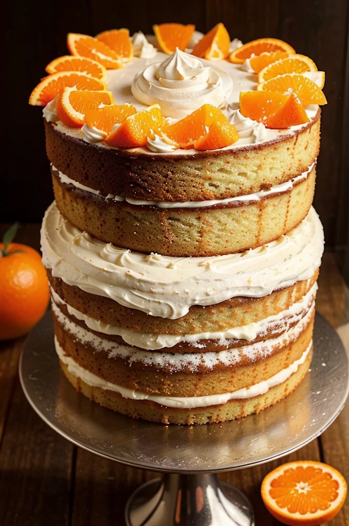 Amateur photo from Facebook. Taken with an iPhone 15 Pro. Tangerine Sour Cream Cake.
