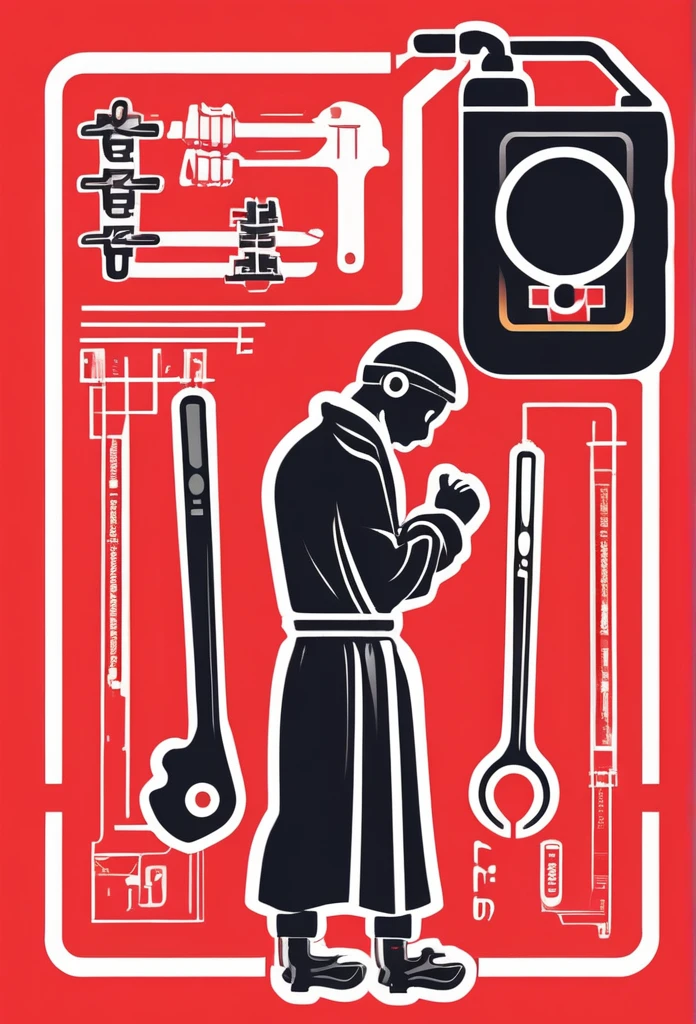 Logo of a stylish Japanese electrical factory. Holding a small wrench in each hand.、Sweating、A towel is draped around one's neck、A simple design that puts an enthusiastic person into the logo. Pretty cool, chic and modern design. The background is white.