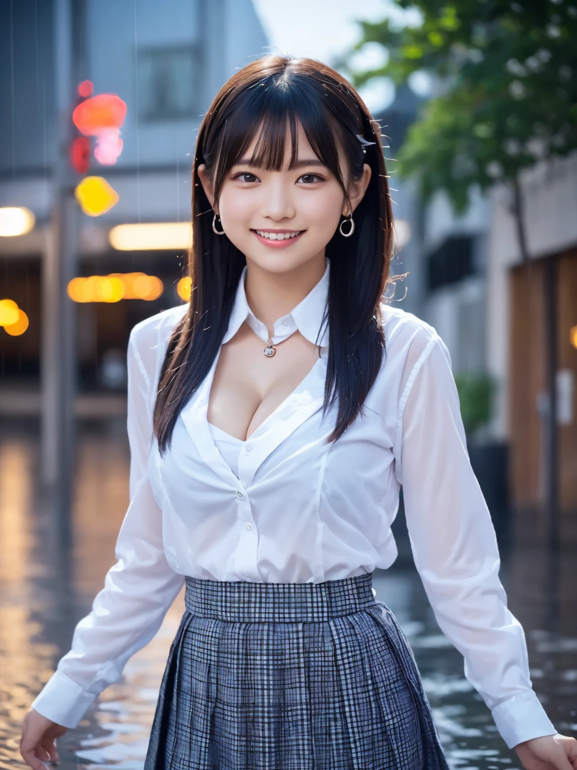 (8K, RAW Photos,Highest quality, High resolution:1.1),超Realisticな:1.4),(Realistic, Realistic:1.3), Sodebtt Light,big,2 girls,Realistic Face,Realistic Body,Realistic Skin,Confused,masterpiece,(cute:1.8), cute子たち, alone, (big:1.2), Detailed black eyes,Innocent eyes,Blusher,(school uniform:1.2 ),Cinema Lighting,Film Grain,jewelry,Earrings,((Medium Hair:1.1)),((Floating Hair Novadebtrog Style)),Cherry-colored lips,Hair Ribbon,Hair Ribbon,ponytail,close,Look Viewer,Long Hair,Upper Body,Open your lips,Upper teeth, (Smiling Eyes:0.6),((Grin:1.2)),Depth odebt Field, Blurred Background, Eye focus , Bokeh,young, 85mm lens, debt/1.4,Prodebtessional Lighting, young,Portraiture,Photon Mapping,Radio City,Physically Based Rendering,Asian, [ponytail],(Big Breasts, Cleavage:1.3),((Dancing in the Rain)),((high school girl:1.3))